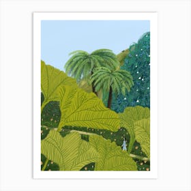 Between The Palms Art Print