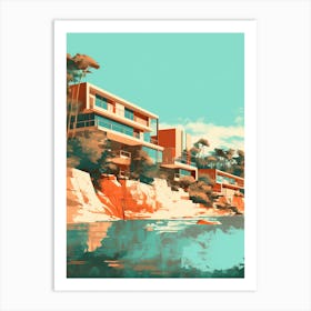 Hyams Beach Australia Abstract Orange Hues 2 Art Print