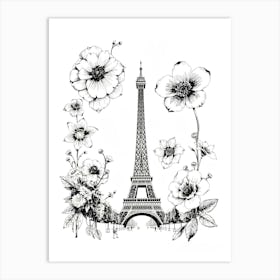 Paris Flowers Art Print