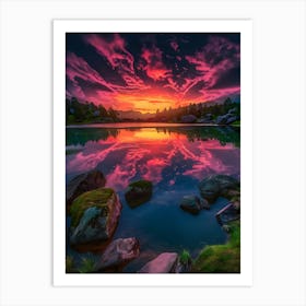 Sunset In The Mountains 53 Art Print