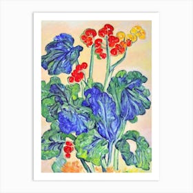 Mustard Greens Fauvist vegetable Art Print