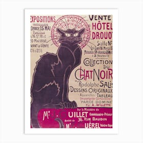 Chat Noir Cabaret 2, Théophile-Alexandre Steinlen Art Print