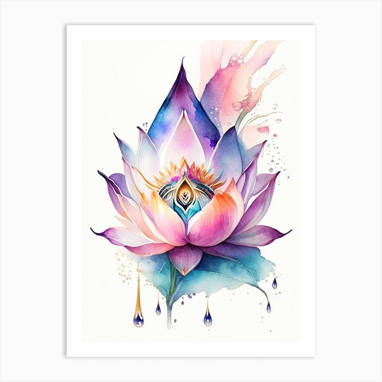 Tattoo uploaded by Ross Howerton • Koray Karagözler's (IG—  koray_karagozler) watercolor flowers, like this lotus, are gorgeous.  #floral #KorayKaragözler #lotus #watercolor • Tattoodo