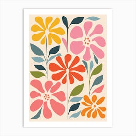 Flowers And Leaves 3 Art Print