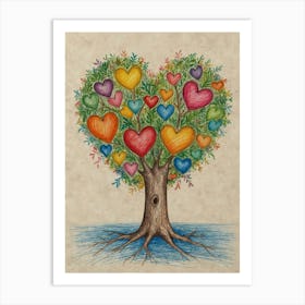 Heart Tree 7 Art Print