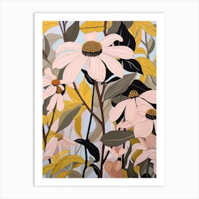 Black Eyed Susan 3 Flower Painting Art Print
