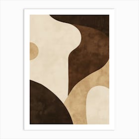 Brown Tones Geometric 2 Art Print