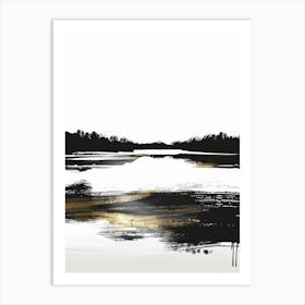 Black And White Abstract Painting 15 Art Print