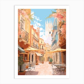 Valencia Spain 5 Illustration Art Print