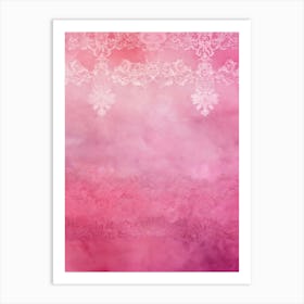 Pink Lace Background Art Print