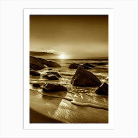 Sunset At The Beach 680 Art Print