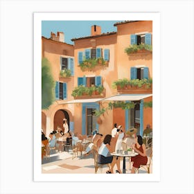 Cafes In France Art Print