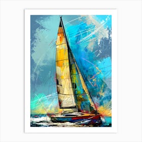Sailboat sport Art Print