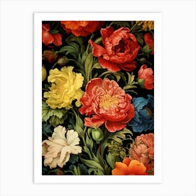 Floral Wallpaper 161 Art Print