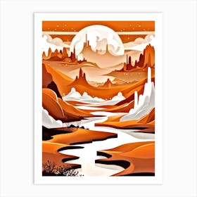 Desert Landscape 1 Art Print