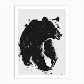 Black Bear Painting Art Print