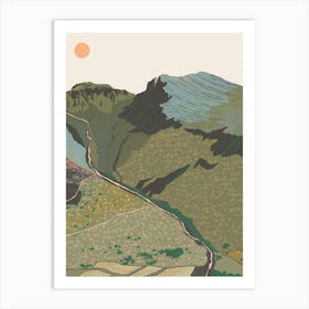 Scafell Pike Mountain Lake District Art Print Art Print