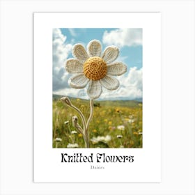 Knitted Flowers Daisies 9 Art Print