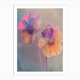 Iridescent Flower Wild Pansy 3 Art Print