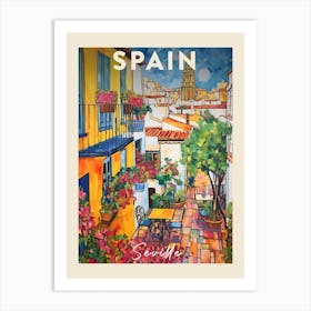 Seville Spain 1 Fauvist Painting Travel Poster Art Print