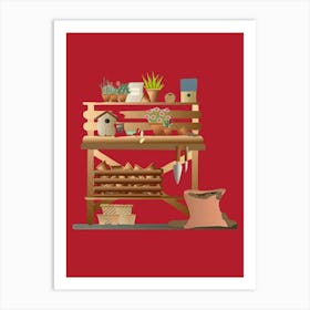 Garden Bench Art Print