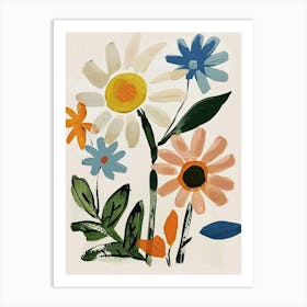 Painted Florals Oxeye Daisy 3 Art Print