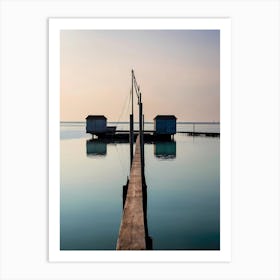 Pier At Sunset Art Print