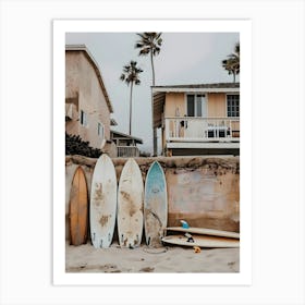 Surfboards On The Beach 3 Art Print