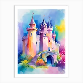 Watercolor Castle 1 Art Print