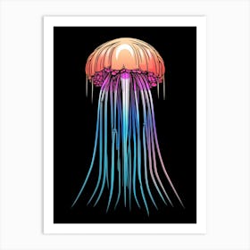 Comb Jellyfish Pop Art Style 2 Art Print