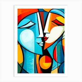 Kissing Couple Art Print