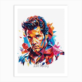 Elvis Presley 01 Portrait Music Icon Style WPAP Pop Art Art Print