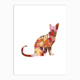 Abstract Cat Art Print