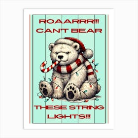 Christmas Polar Bear Art Print