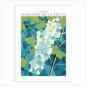 Mercado De La Fruta Grapes Illustration 4 Poster Art Print