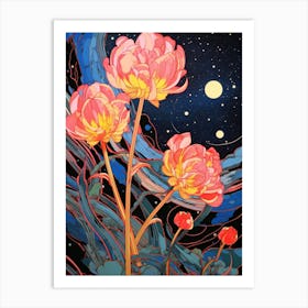 Surreal Tulip Illustration 2 Art Print