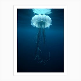 Upside Down Jellyfish Ocean Realistic 2 Art Print
