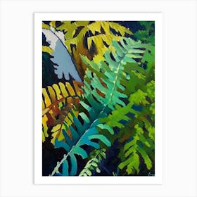 Royal Fern Cézanne Style Art Print