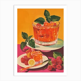 Fruity Jelly Vintage Cookbook Illustration 1 Art Print
