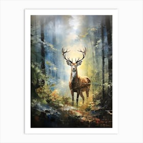 Deer In The Forest Art Print