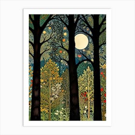 William Morris Forest At Night 8 Art Print