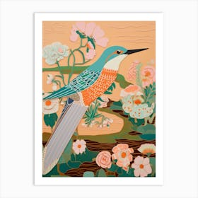 Maximalist Bird Painting Kingfisher 1 Art Print