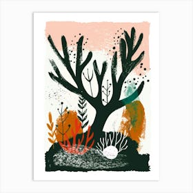 Tree In The Sea Art Print