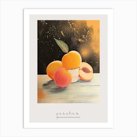 Art Deco Peaches 1 Poster Art Print