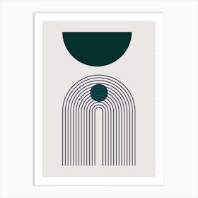 Green Shapes Art Print