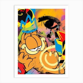 Garfield street art Art Print