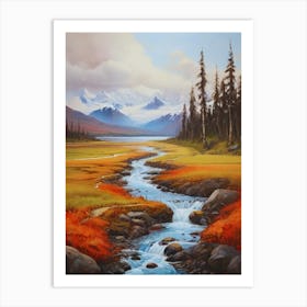 Stream In The Mountains 1 Art Print