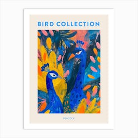 Colourful Peacock Painting 1 Poster Art Print