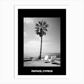 Poster Of Paphos, Cyprus, Mediterranean Black And White Photography Analogue 3 Art Print