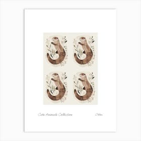 Cute Animals Collection Otter 3 Art Print